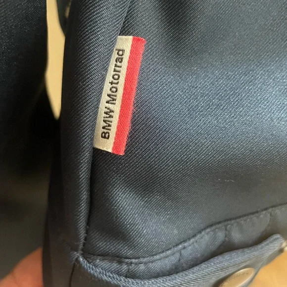 NWT BMW Motorrad Soft Shell Bomber Jacket Women’s Size L Fits Like M Navy Blue - Picture 7 of 10